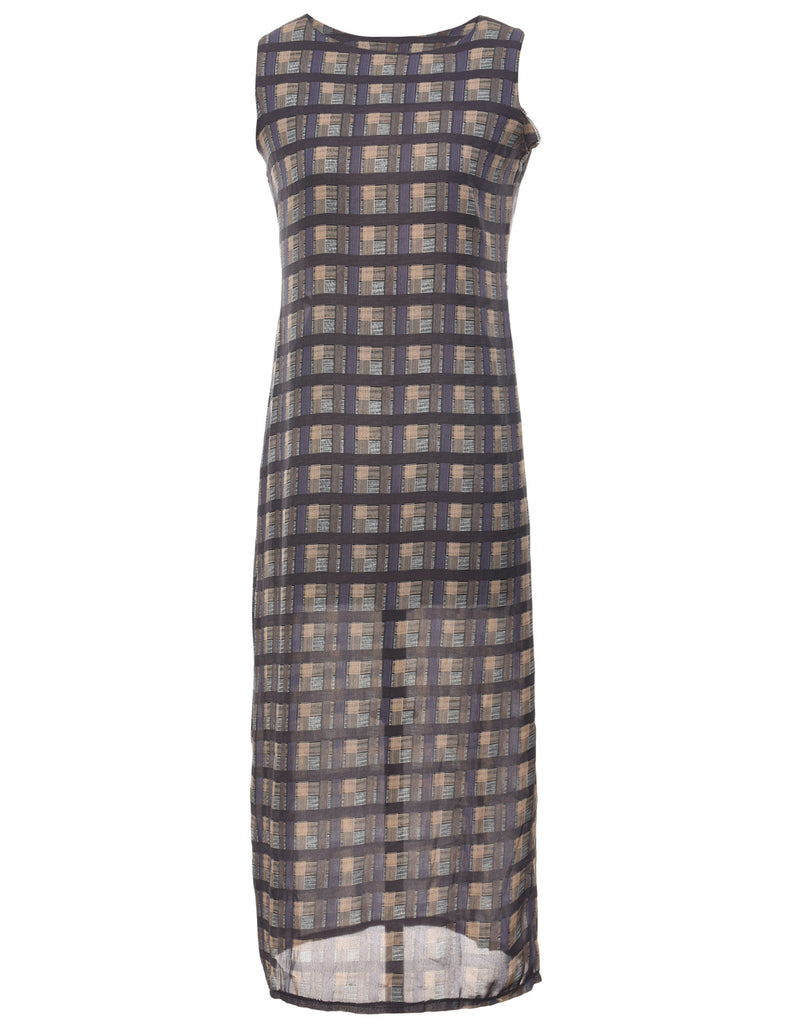 Checked Maxi Dress - S
