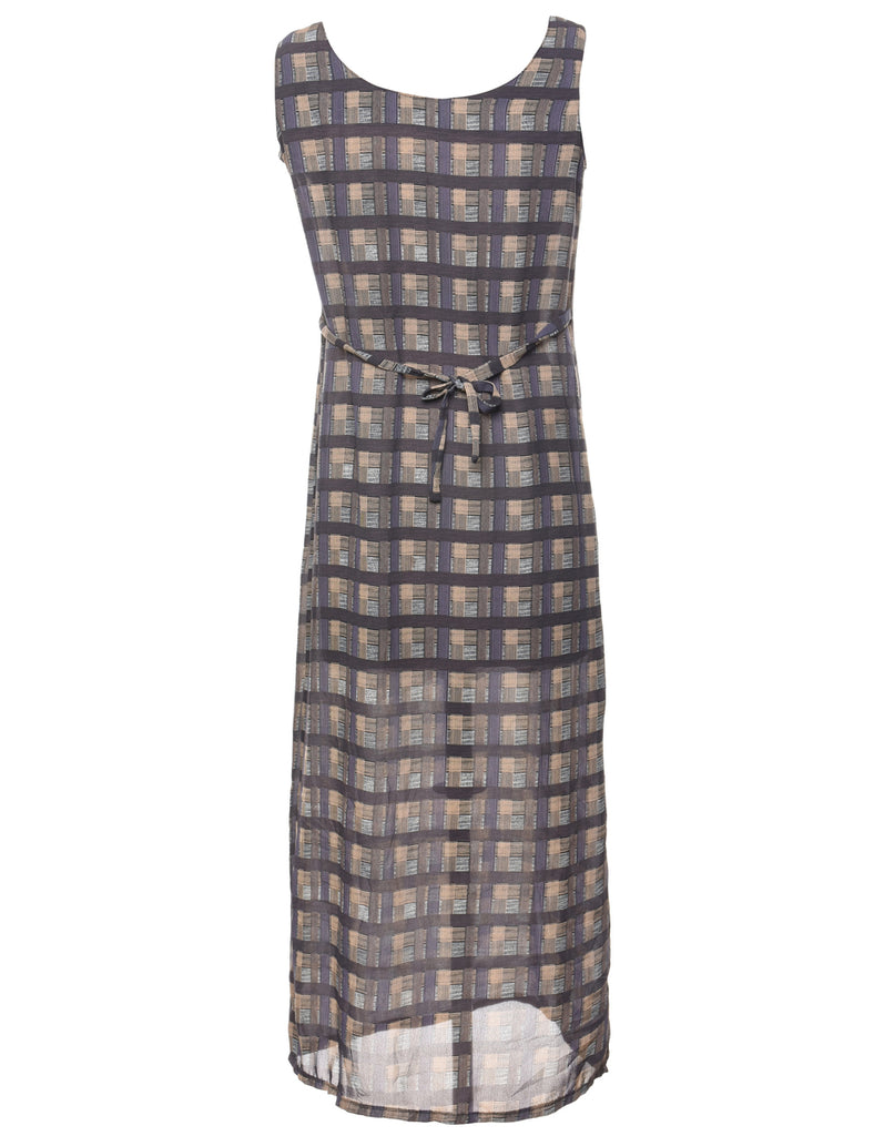 Checked Maxi Dress - S