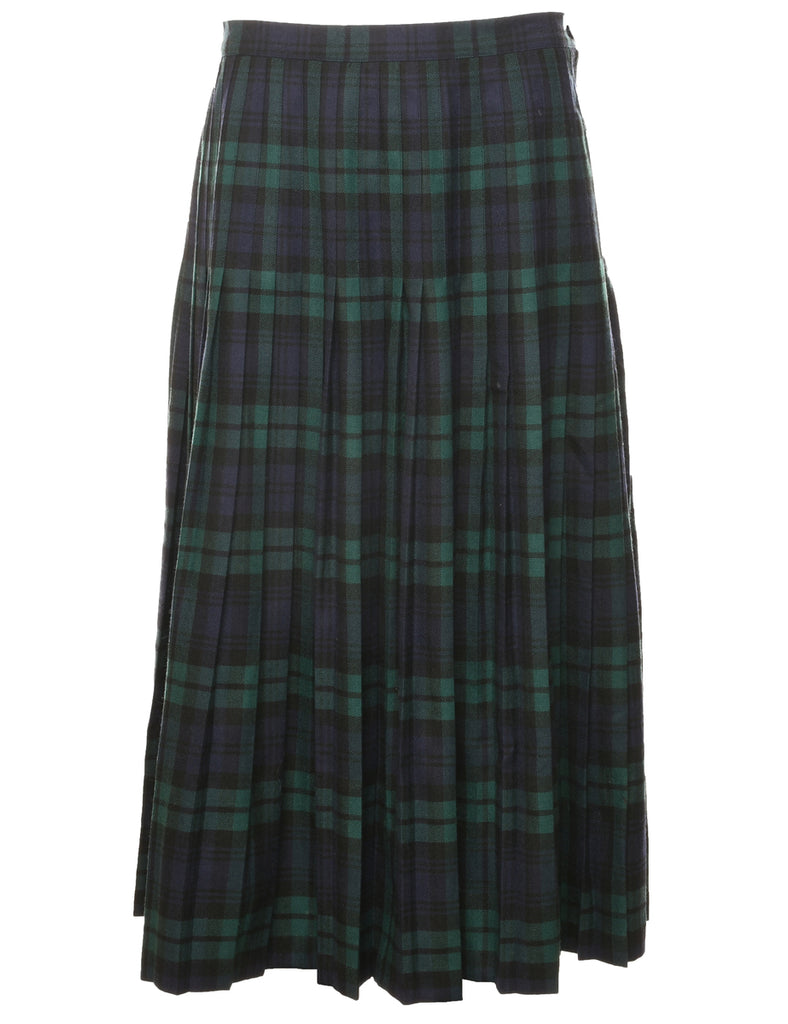 Checked Midi Skirt - M