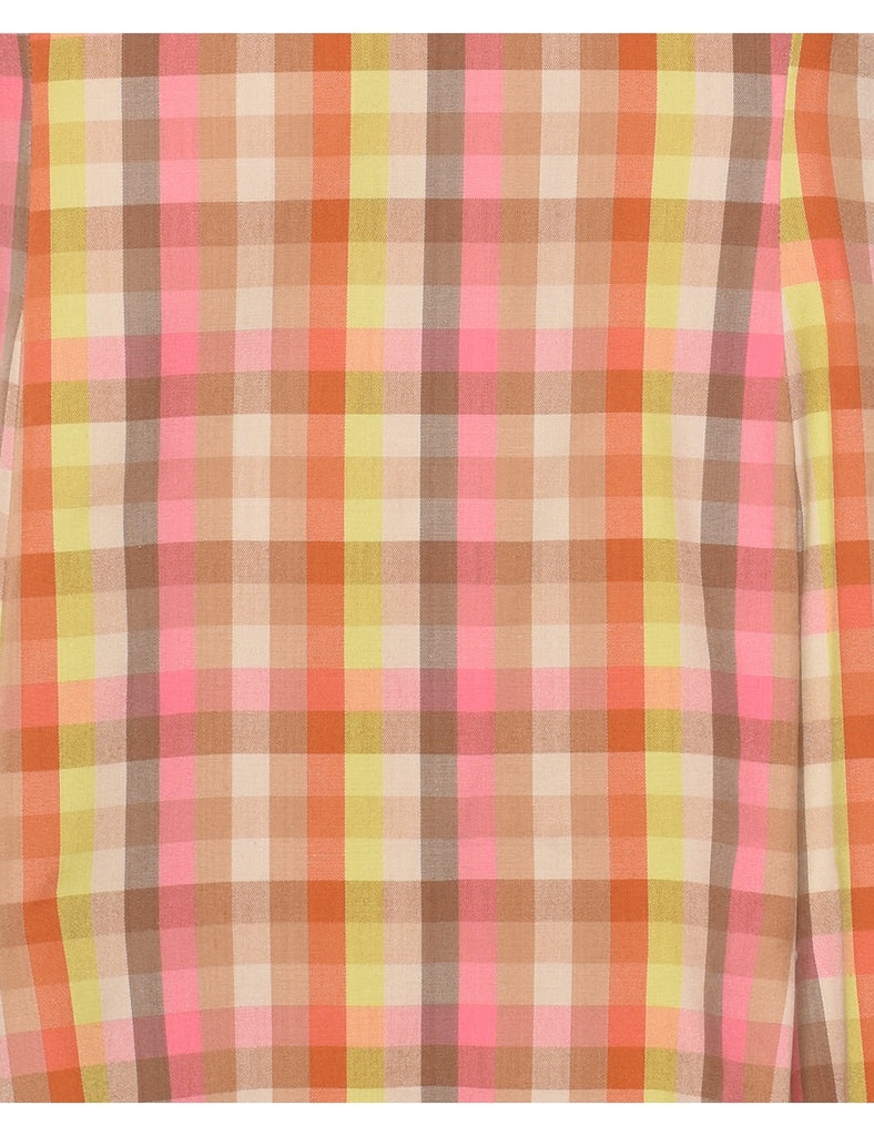 Checked Multi-Colour 1960s Dress - XL