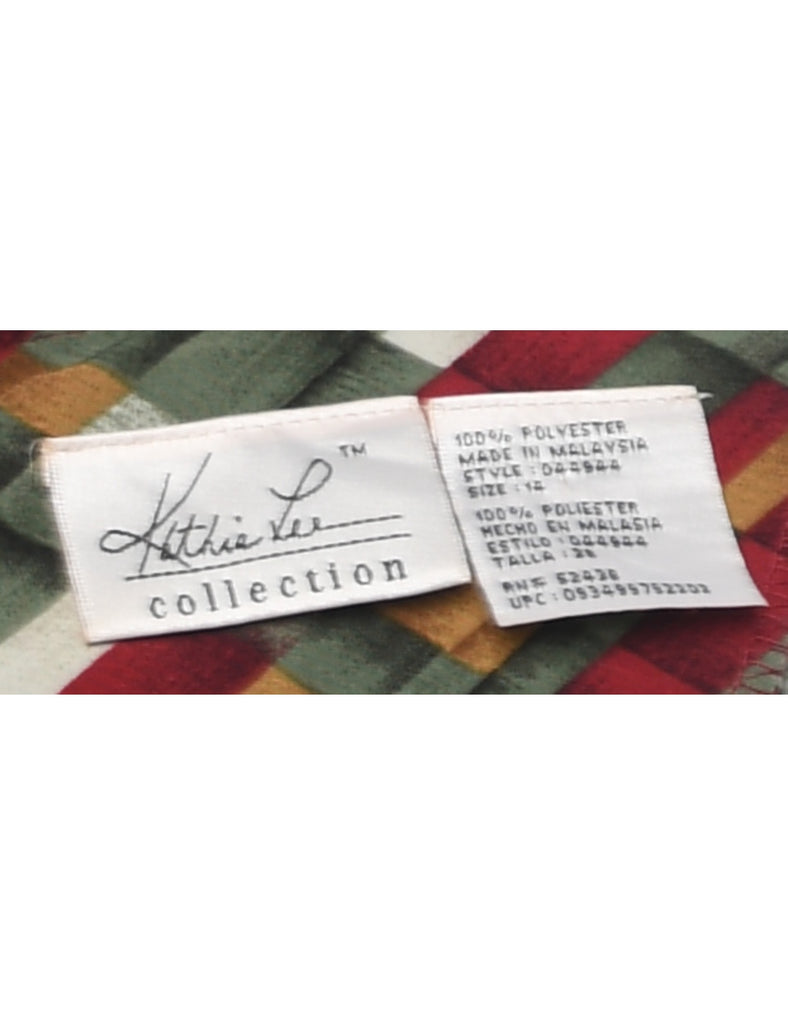 Checked Pattern Dress - L