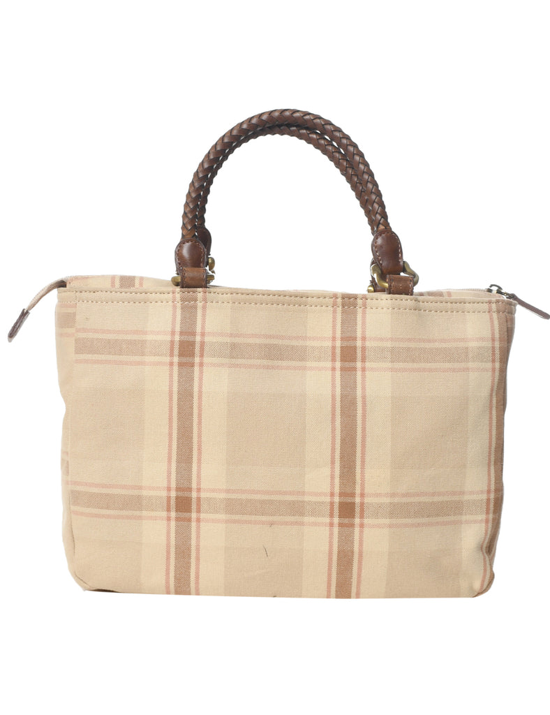 Checked Pattern Handbag - M