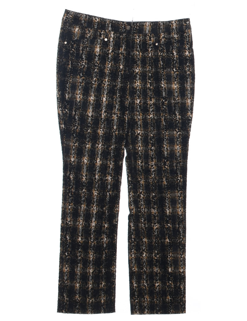 Checked Pattern Trousers - W34 L31