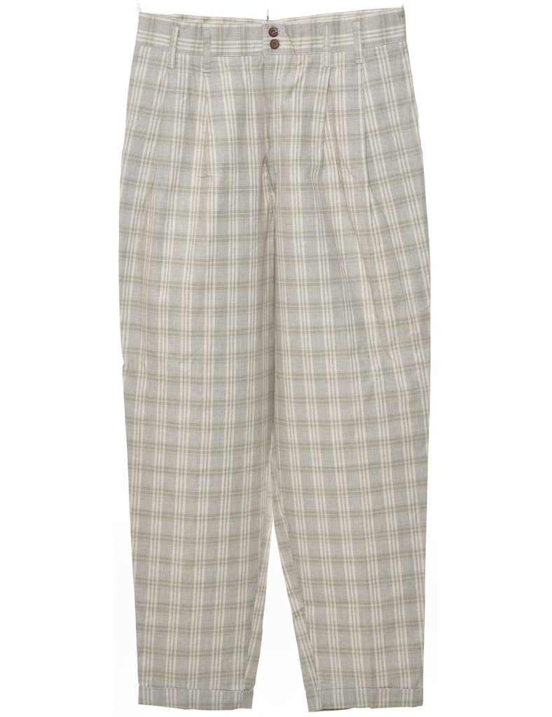 Checked Pattern Trousers - W34 L30