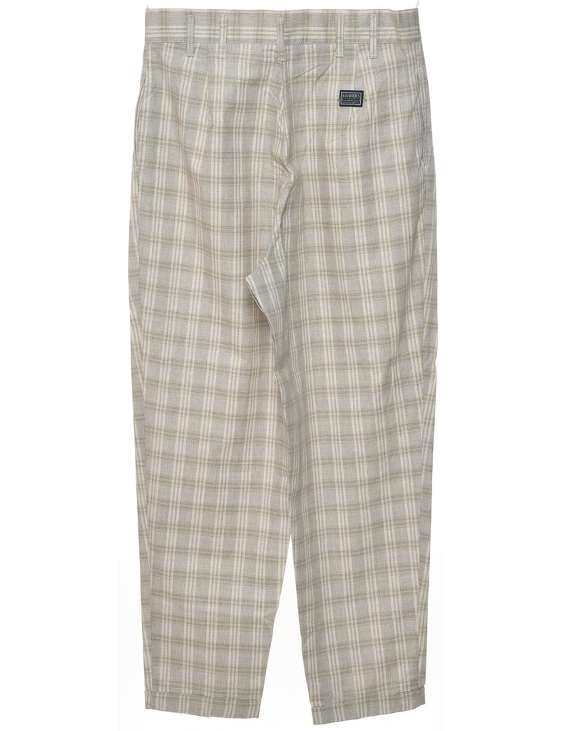 Checked Pattern Trousers - W34 L30