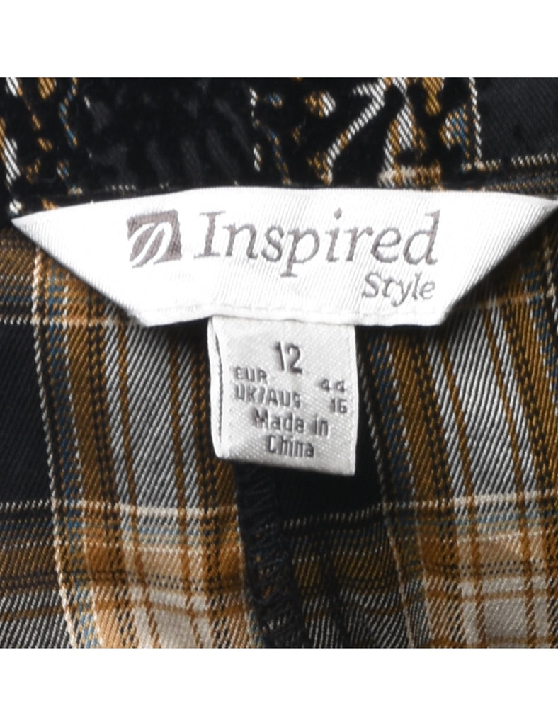 Checked Pattern Trousers - W34 L31