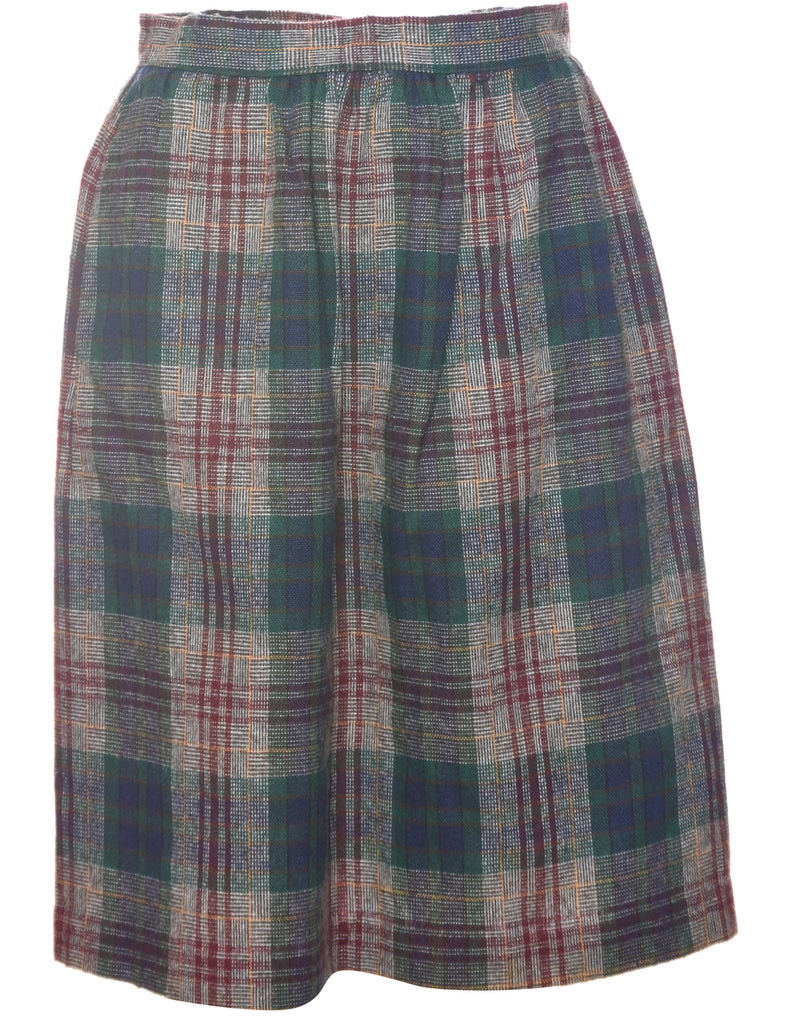 Checked Pencil Skirt - M