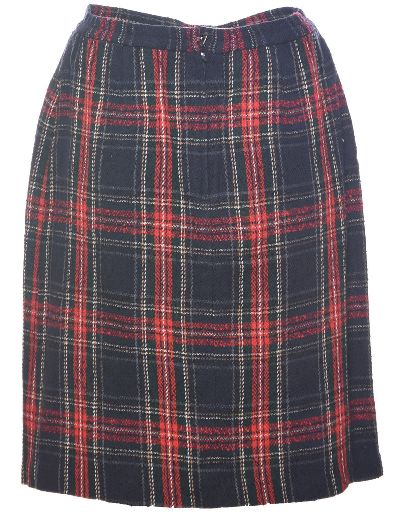 Checked Pencil Skirt - M