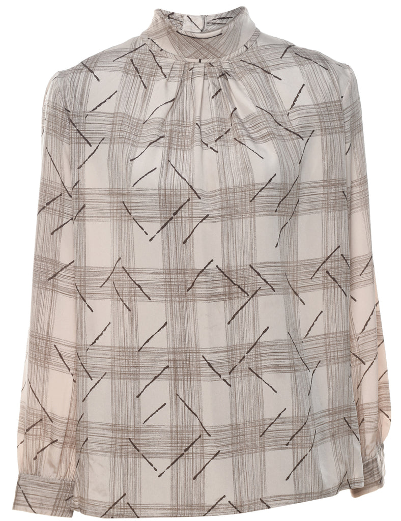 Checked Printed Top - M