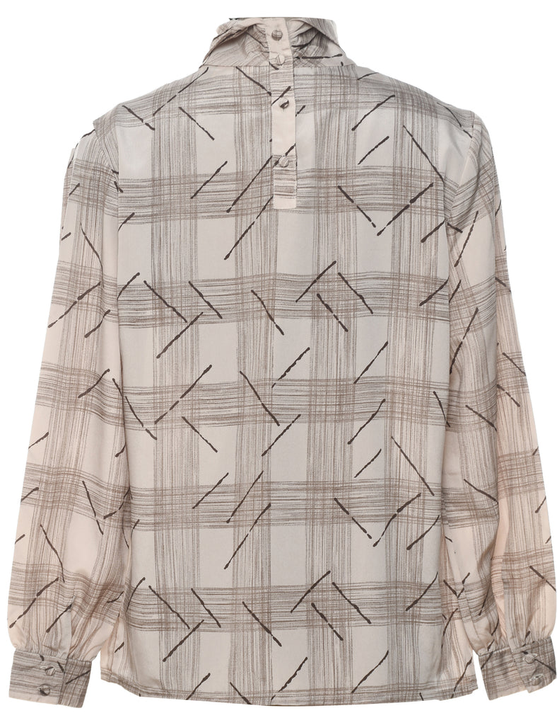 Checked Printed Top - M