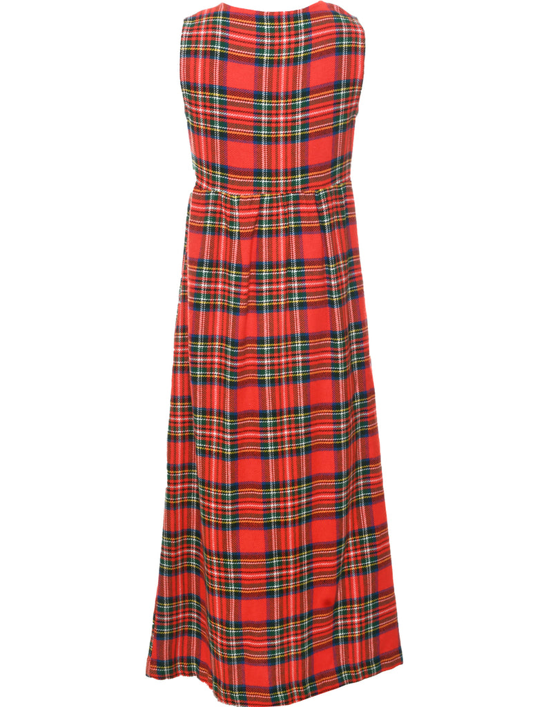 Checked Red Dress - S