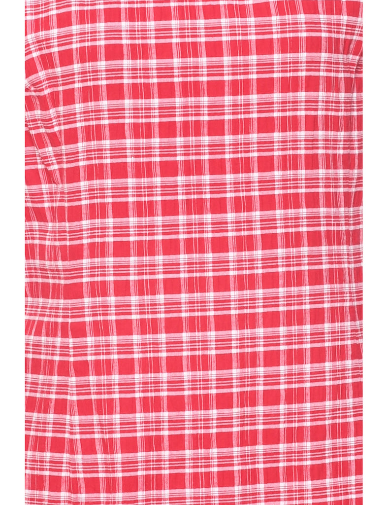 Checked Red Dress - M