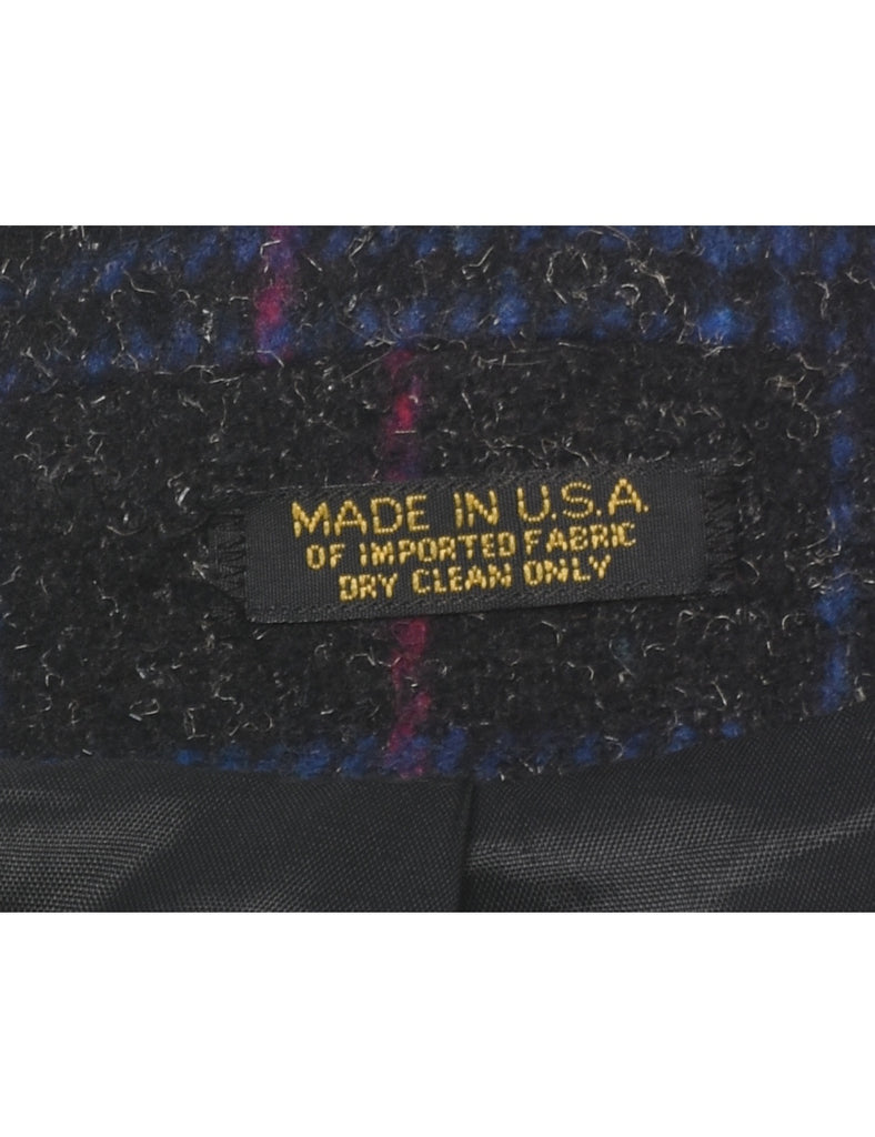 Checked Trench Coat - L