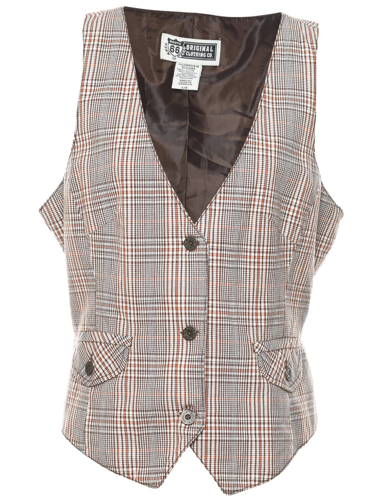 Checked Waistcoat - L