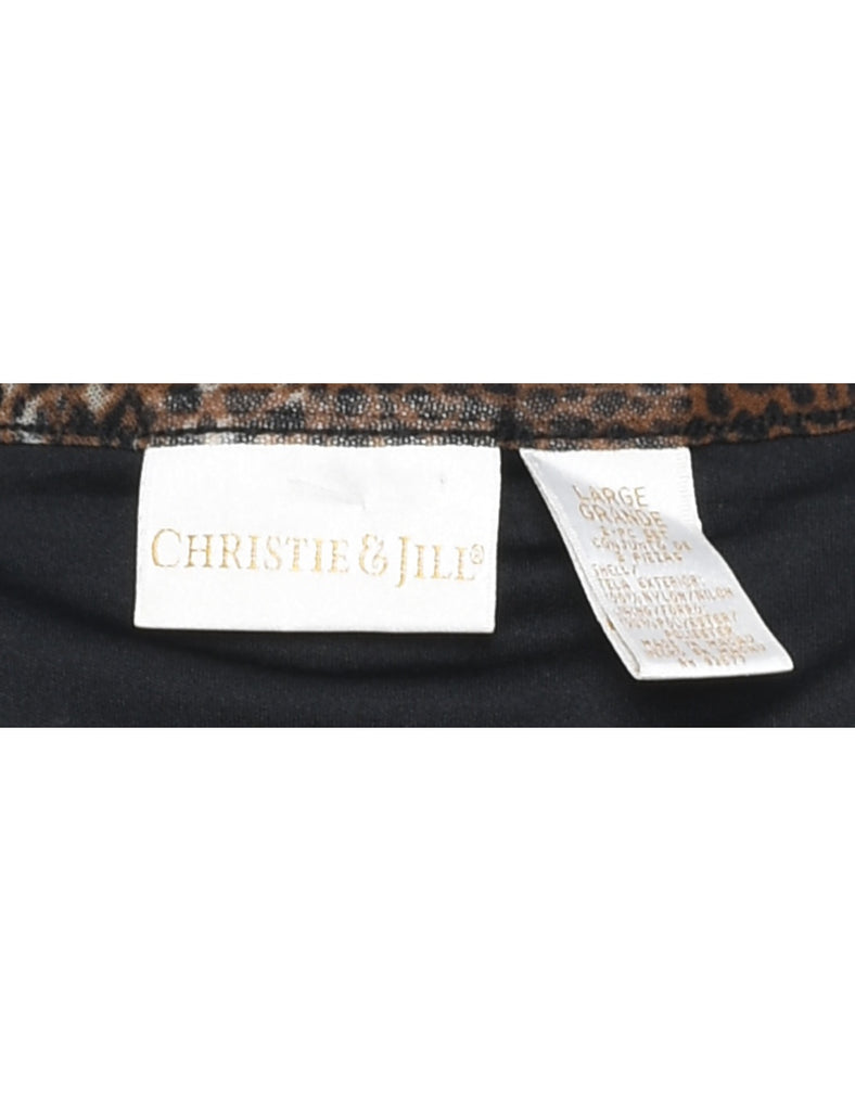 Christie & Jill Leopard Print Top - M