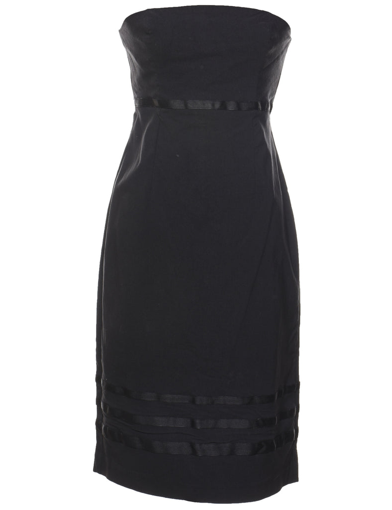 Classic Black Strapless Evening Dress - XS