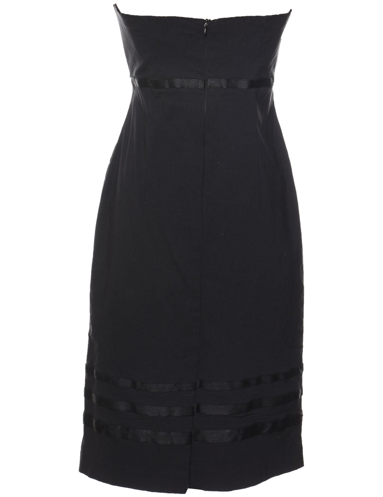 Classic Black Strapless Evening Dress - XS