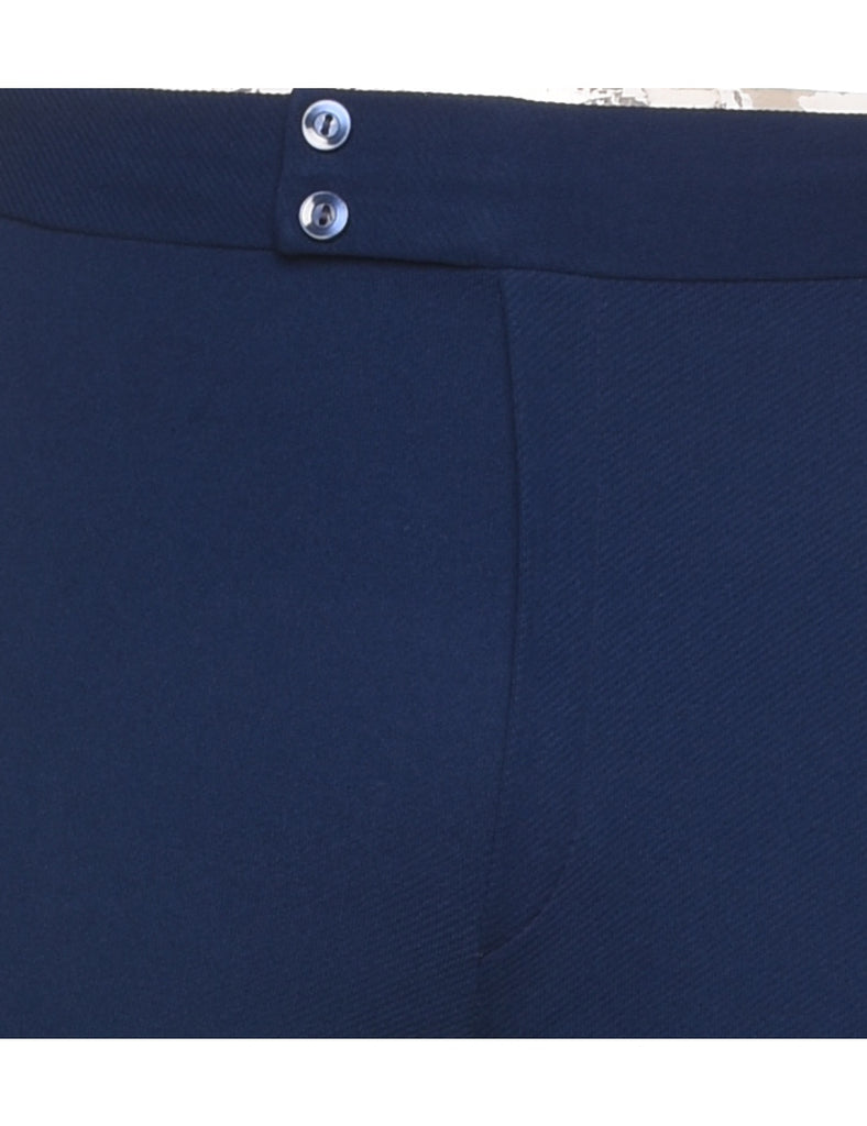 Classic Navy Flared Trousers - W31 L30