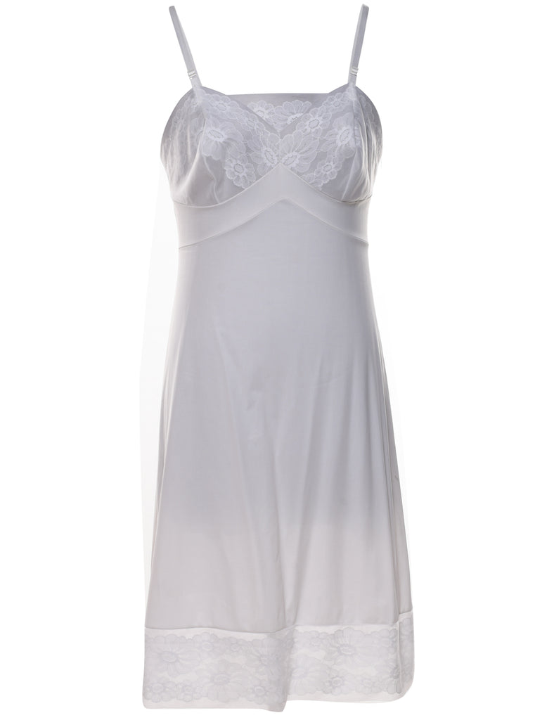 Classic White Slip Dress - M