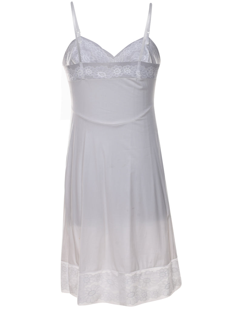 Classic White Slip Dress - M