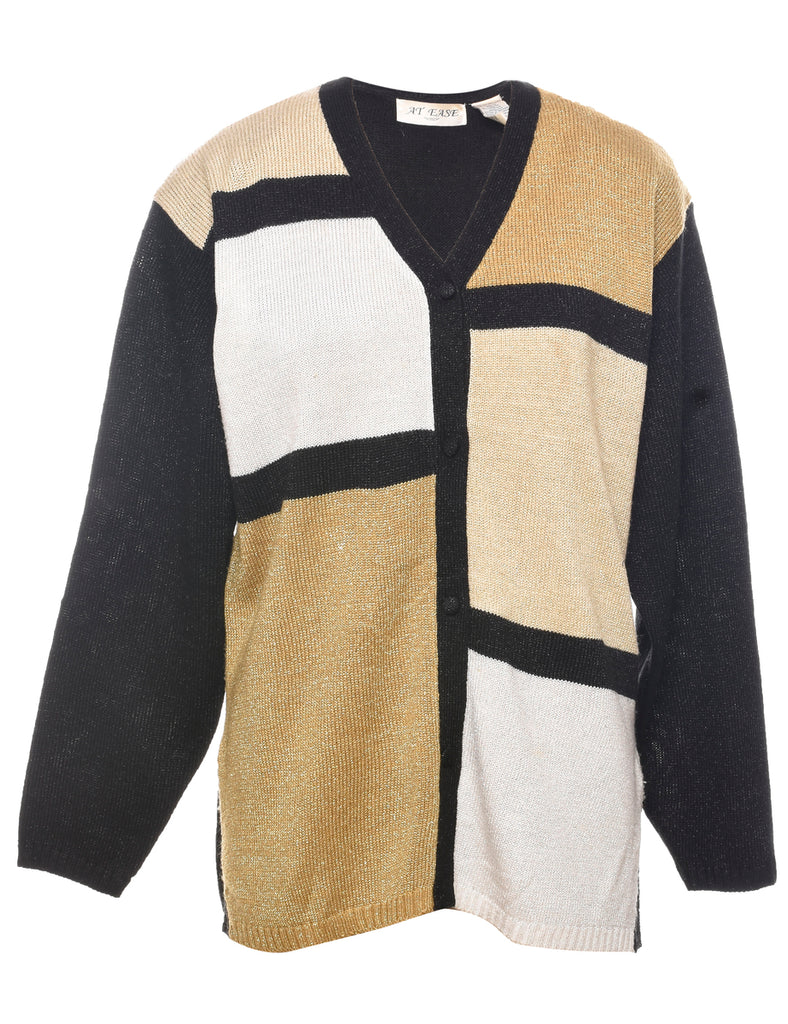 Colour Block Cardigan - M