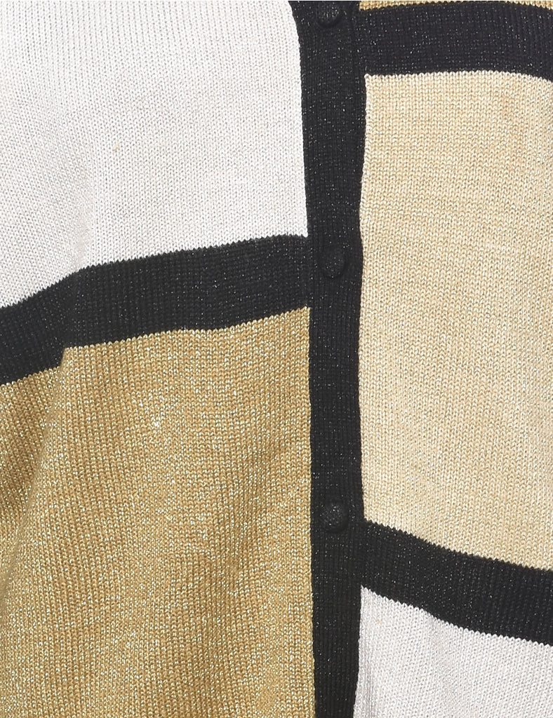 Colour Block Cardigan - M