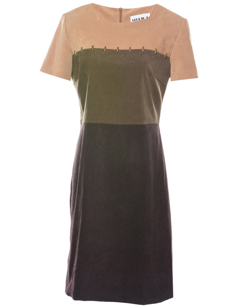 Colour Block Dress - M