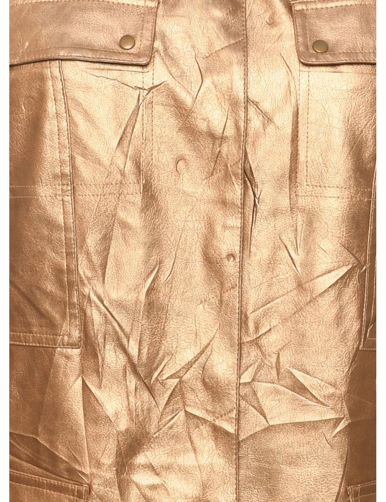 Copper Leather Jacket - M