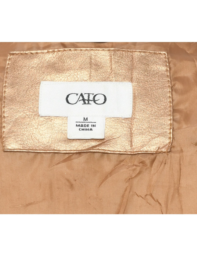 Copper Leather Jacket - M