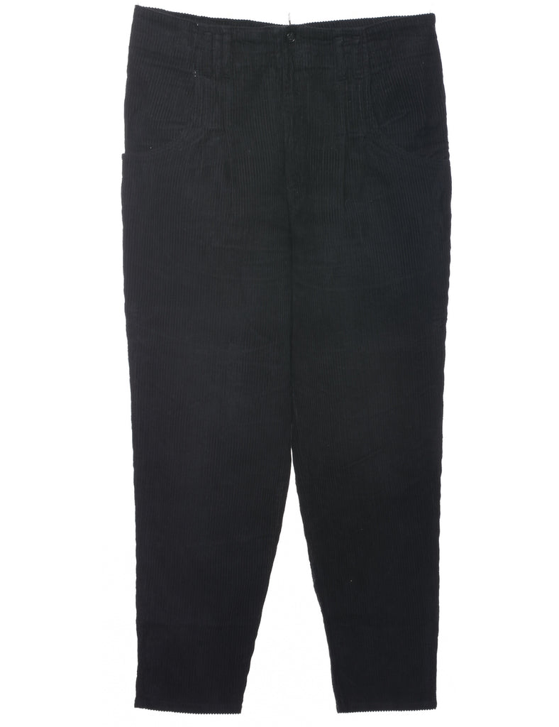 Corduroy Fabric Black Trousers - W35 L29