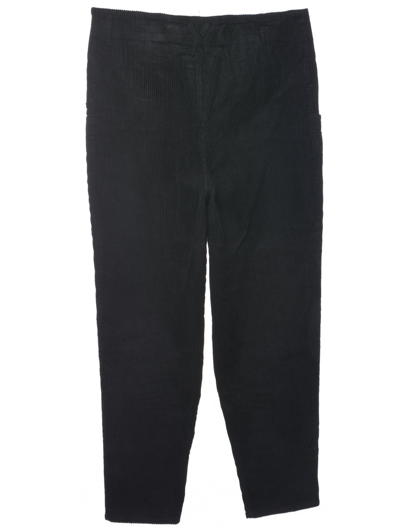 Corduroy Fabric Black Trousers - W35 L29