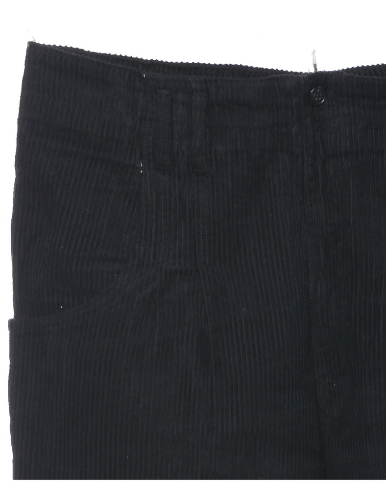 Corduroy Fabric Black Trousers - W35 L29
