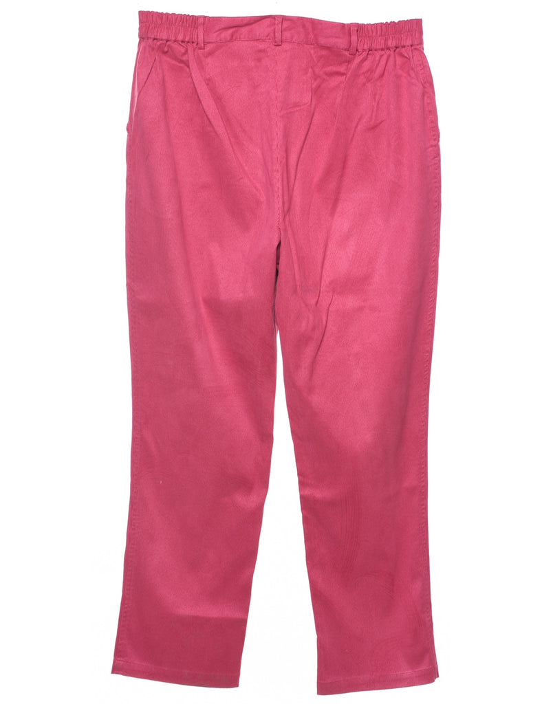 Corduroy Fabric Hot Pink Trousers - W34 L30