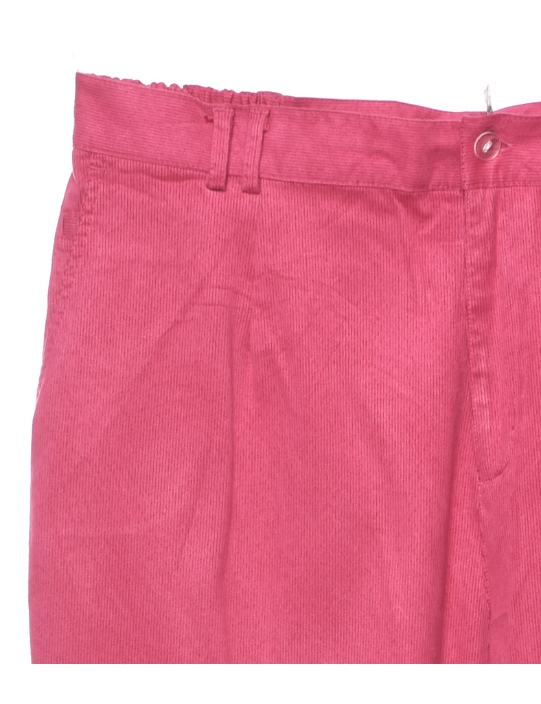 Corduroy Fabric Hot Pink Trousers - W34 L30