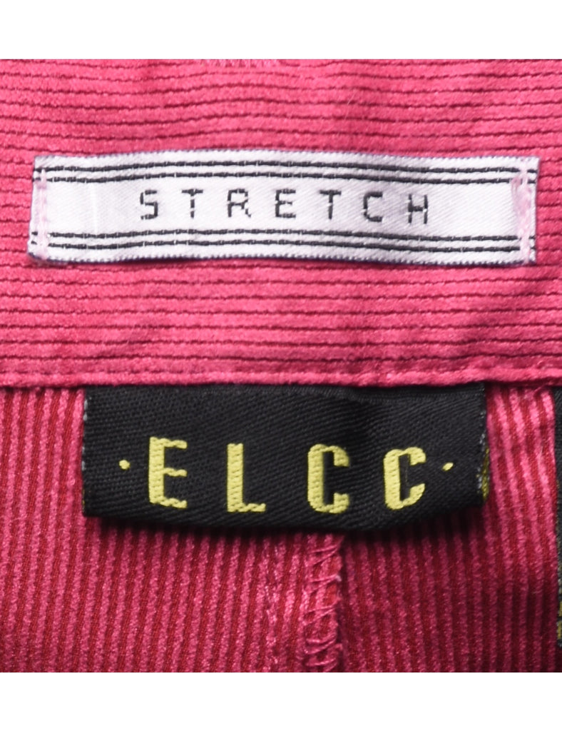 Corduroy Fabric Hot Pink Trousers - W34 L30