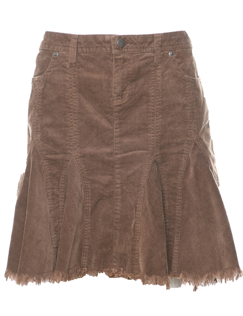 Corduroy Flared Skirt - L