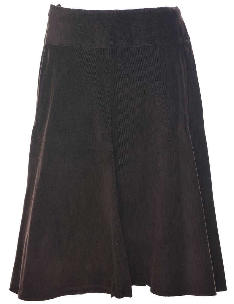 Corduroy Flared Skirt - M