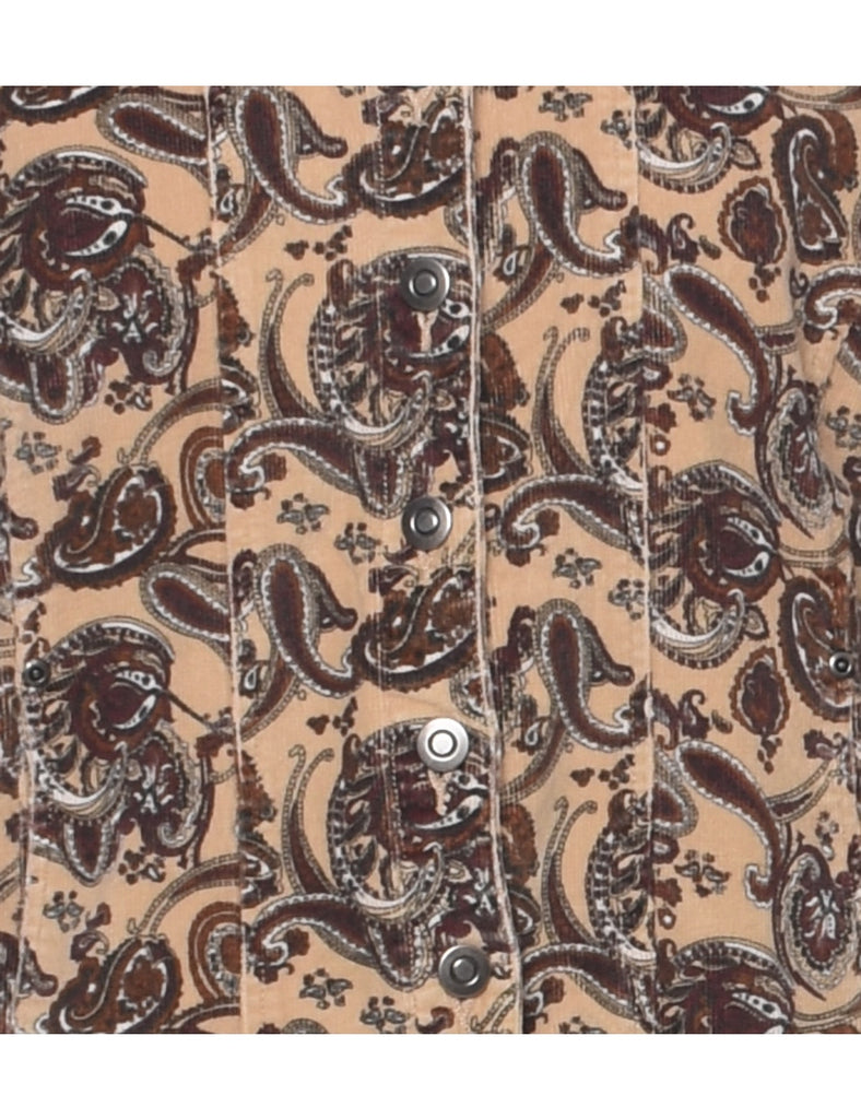 Corduroy Paisley Pattern Jacket - L