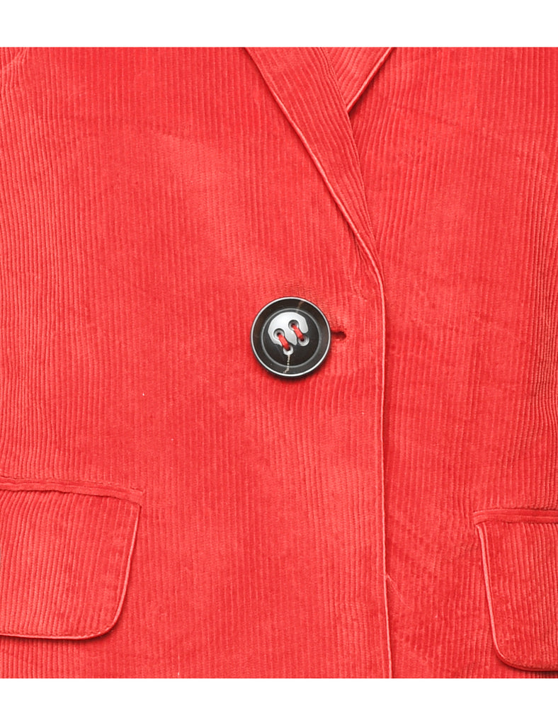 Corduroy Red Blazer - M