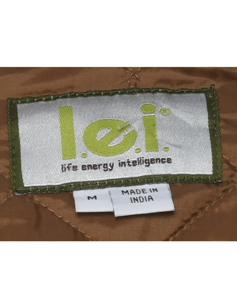 Corduroy Y2K Faux Fur Trim Jacket - M