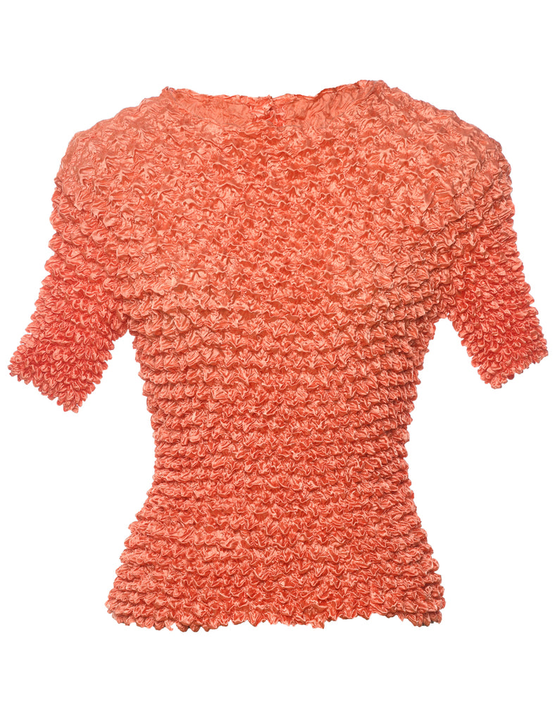 Crinkle Orange Top - S