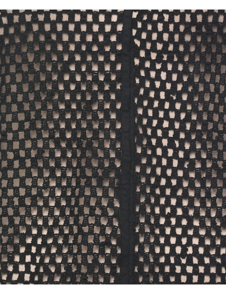 Crochet Black Cardigan - L