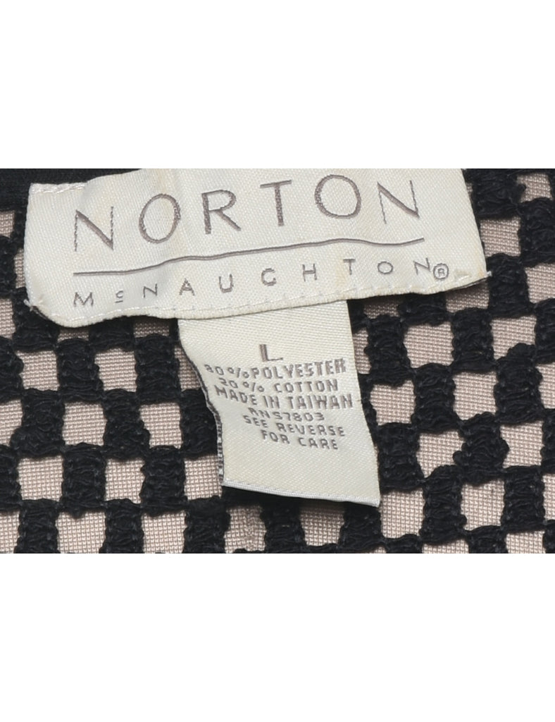 Crochet Black Cardigan - L