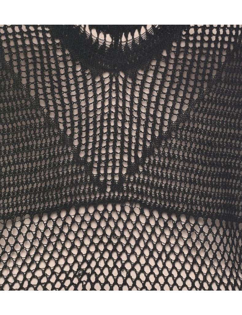 Crochet Black Jumper - L