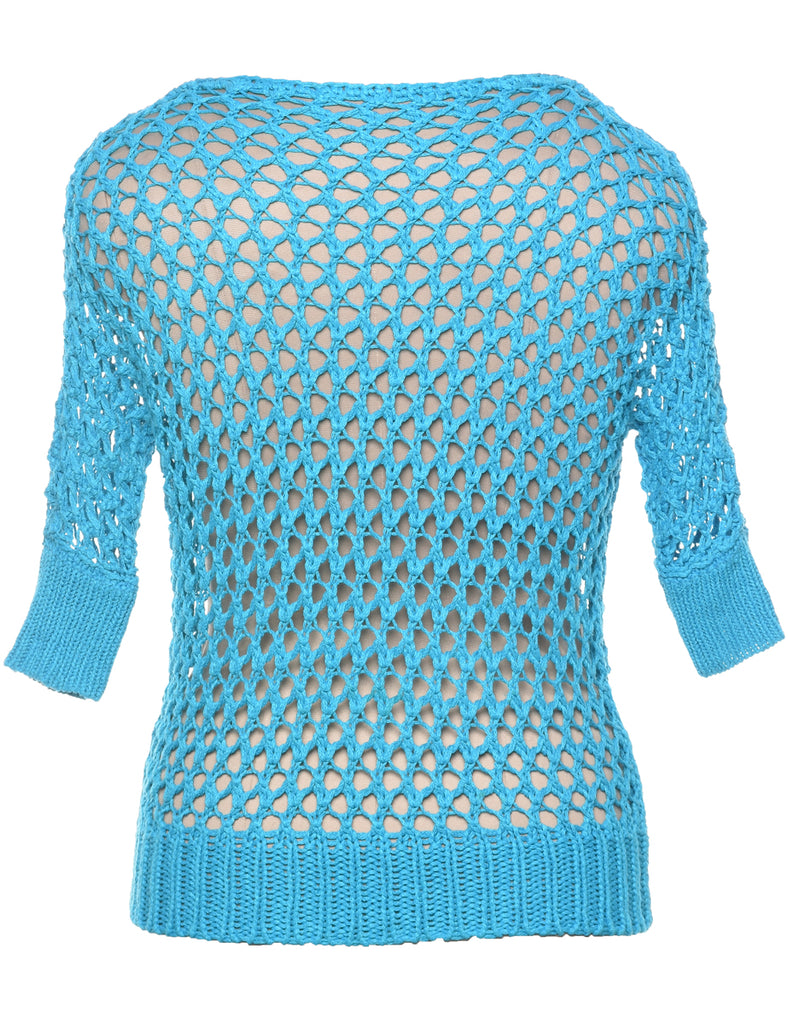 Crochet Blue Jumper - XL