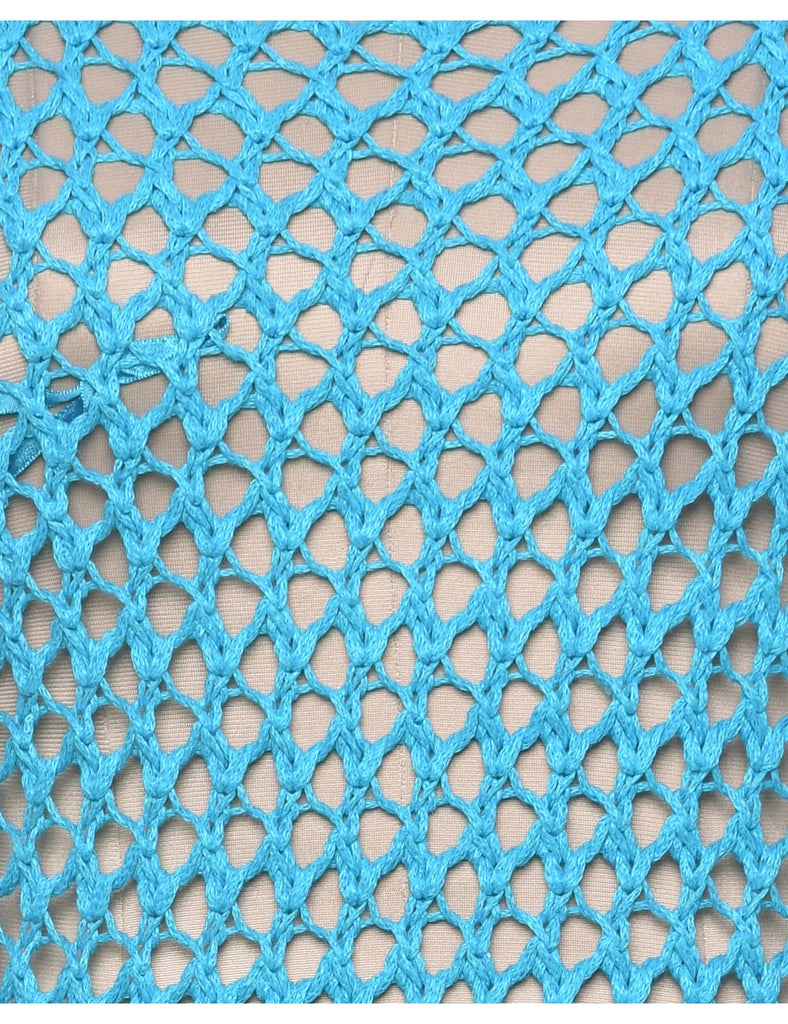 Crochet Blue Jumper - XL