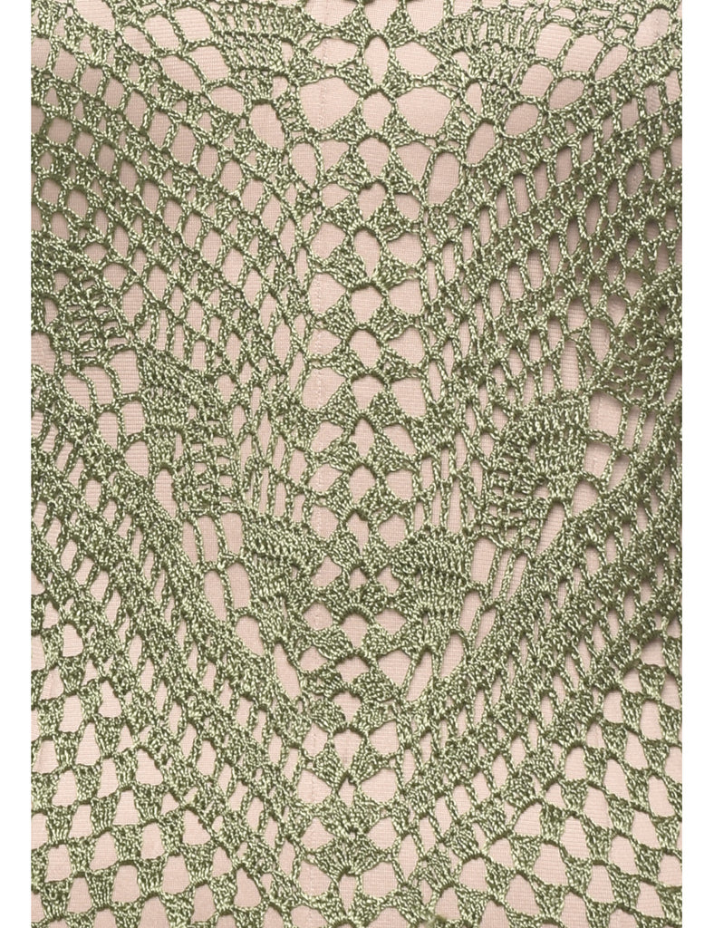 Crochet Green Jumper - M
