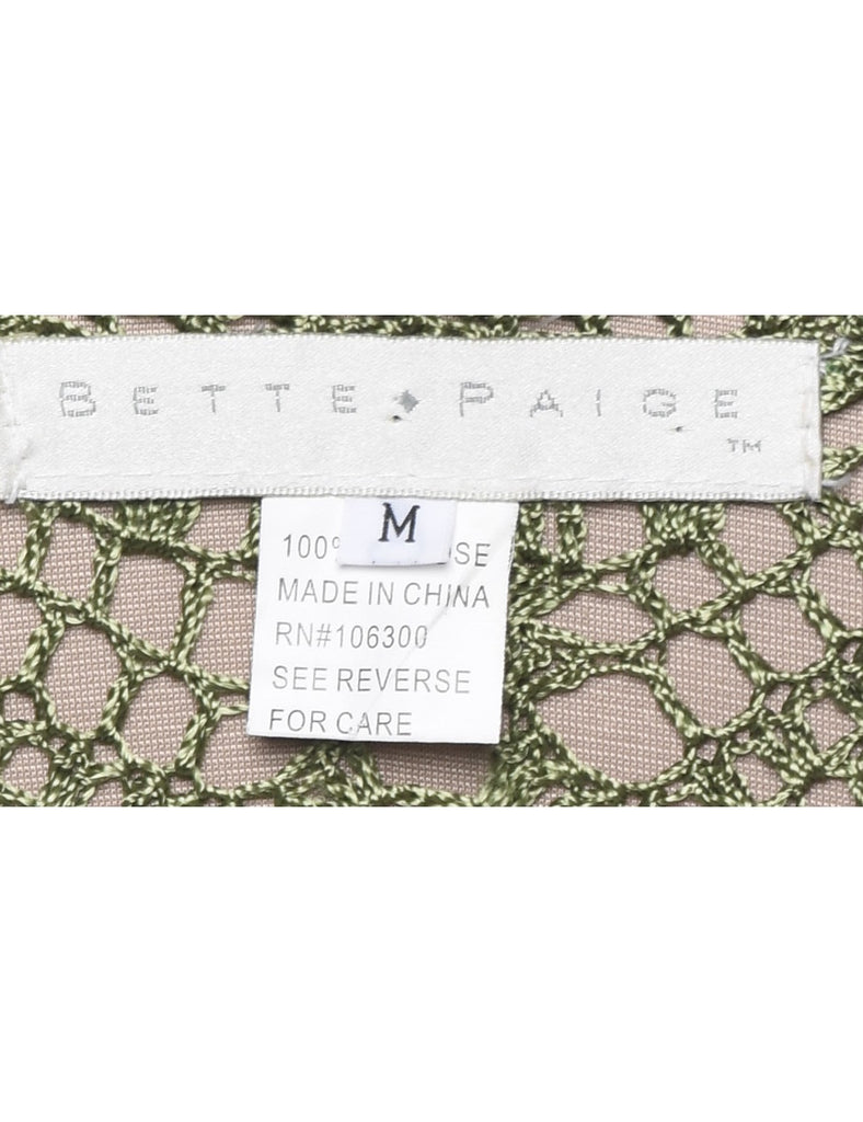 Crochet Green Jumper - M