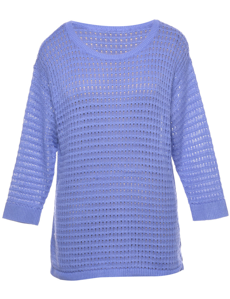 Crochet Lilac Jumper - L