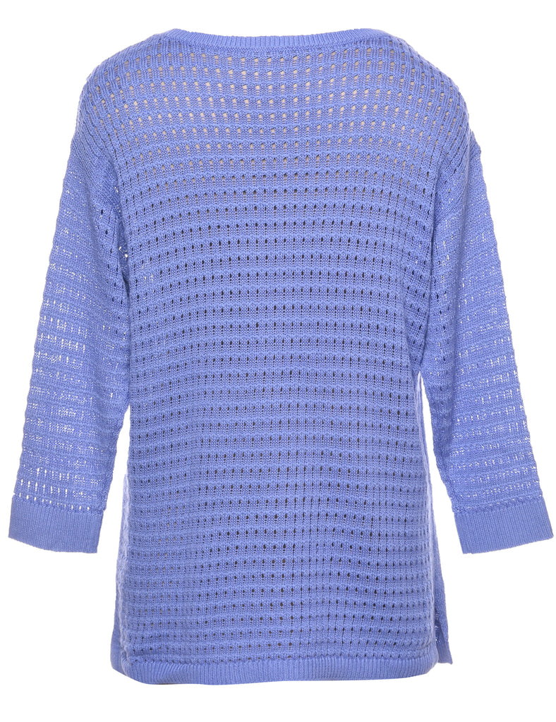 Crochet Lilac Jumper - L